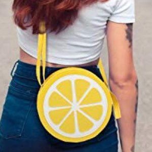 NOVELTY YELLOW LEMON HANDBAG CROSSBODY BAG SUMMER TRENDING